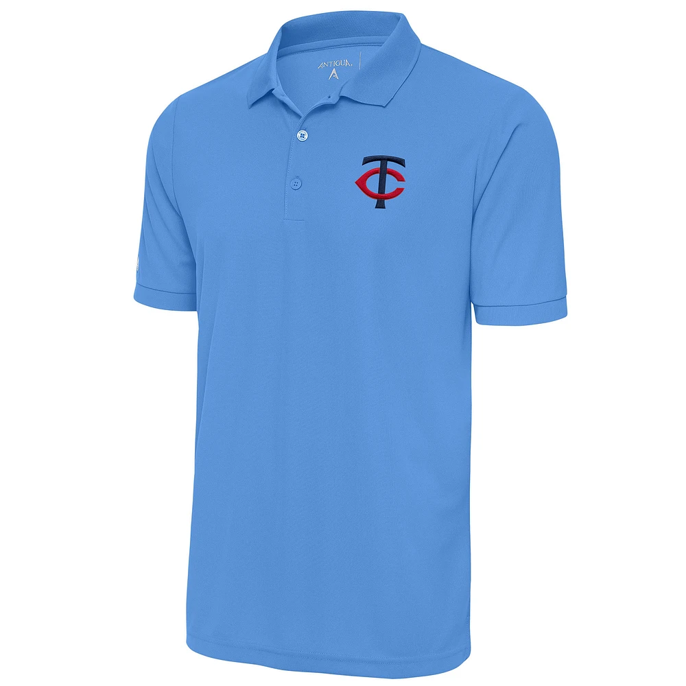 Men's Antigua Light Blue Minnesota Twins Legacy Pique Polo