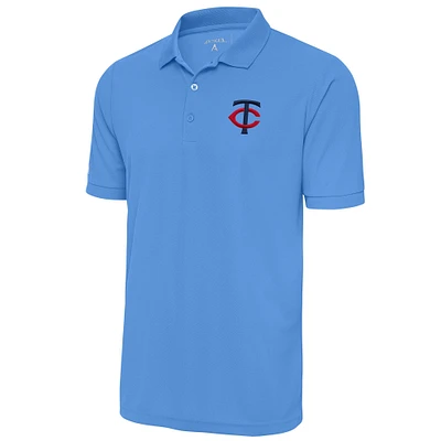Men's Antigua Light Blue Minnesota Twins Legacy Pique Polo