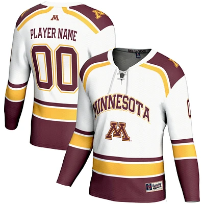 Youth GameDay Greats White Minnesota Golden Gophers NIL Pick-A-Player Women's Hockey Jersey