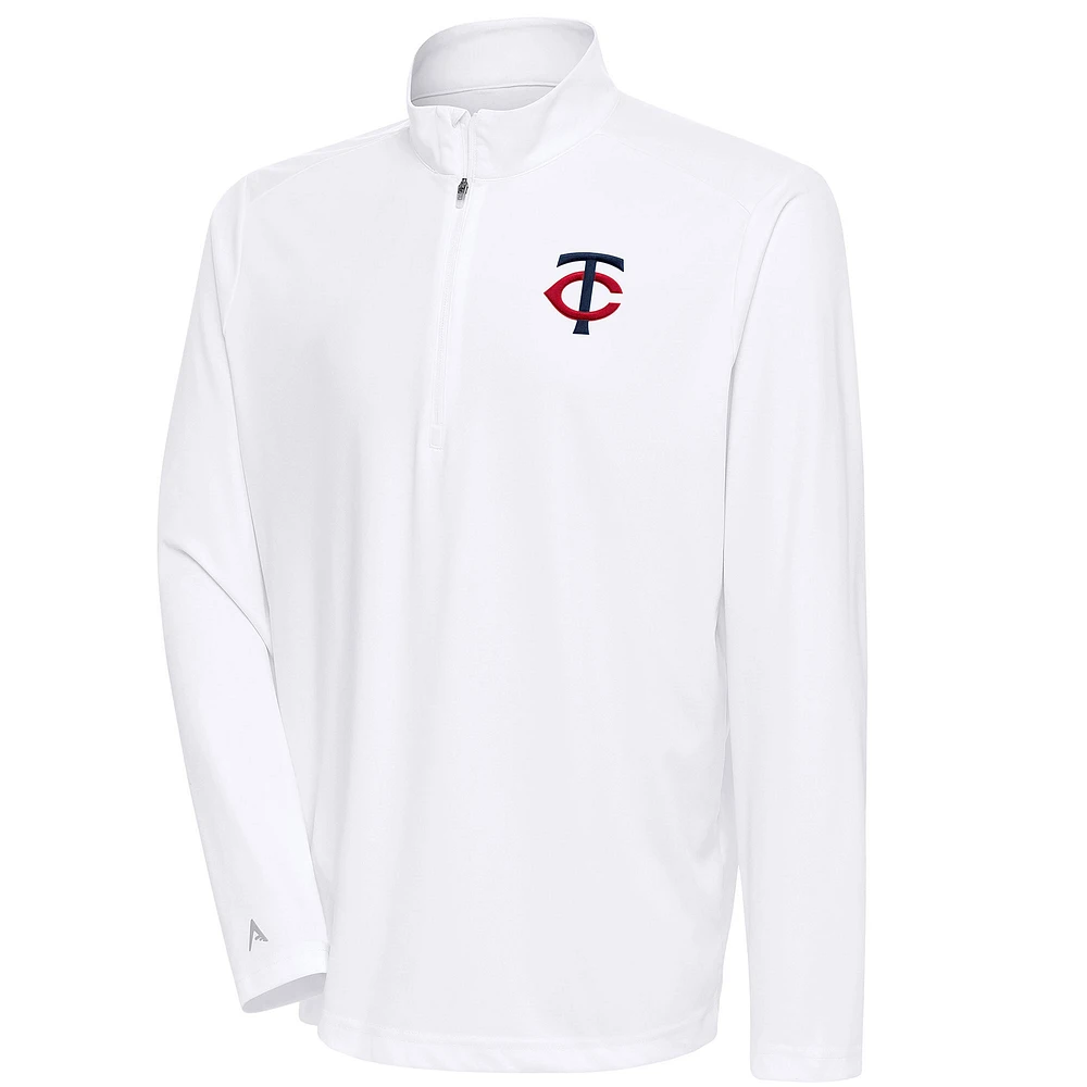 Men's Antigua Minnesota Twins Tribute Quarter-Zip Pullover Top