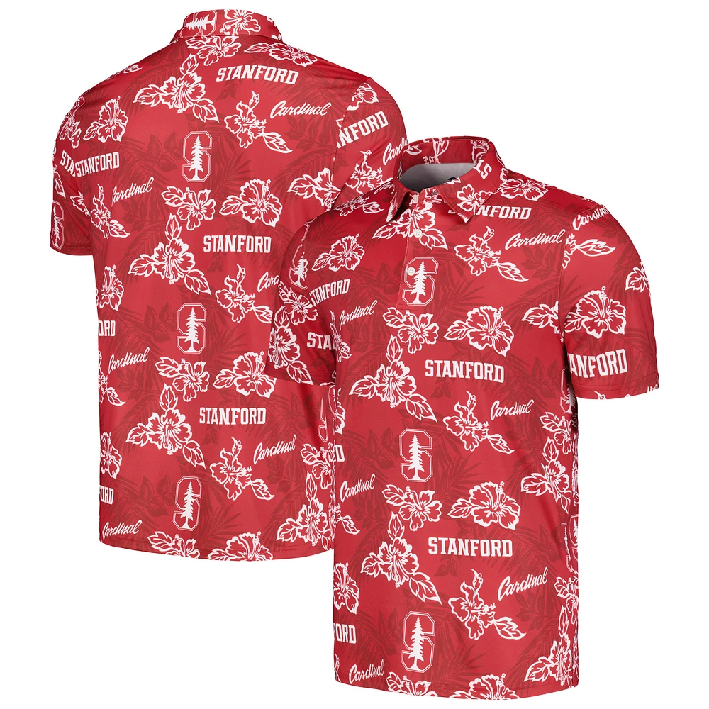 Men's Reyn Spooner Cardinal Stanford Performance Polo