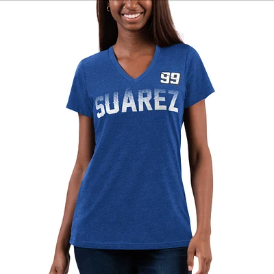 Women's G-III 4Her by Carl Banks Royal Daniel Suarez Snap V-Neck T-Shirt