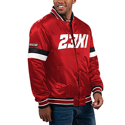 Men's Starter Red Bubba Wallace Home Game Full-Snap Varsity Jacket