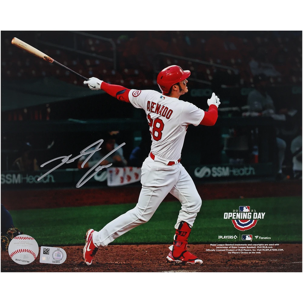 Nolan Arenado St. Louis Cardinals Autographed 8" x 10" White Jersey Home Run Photograph