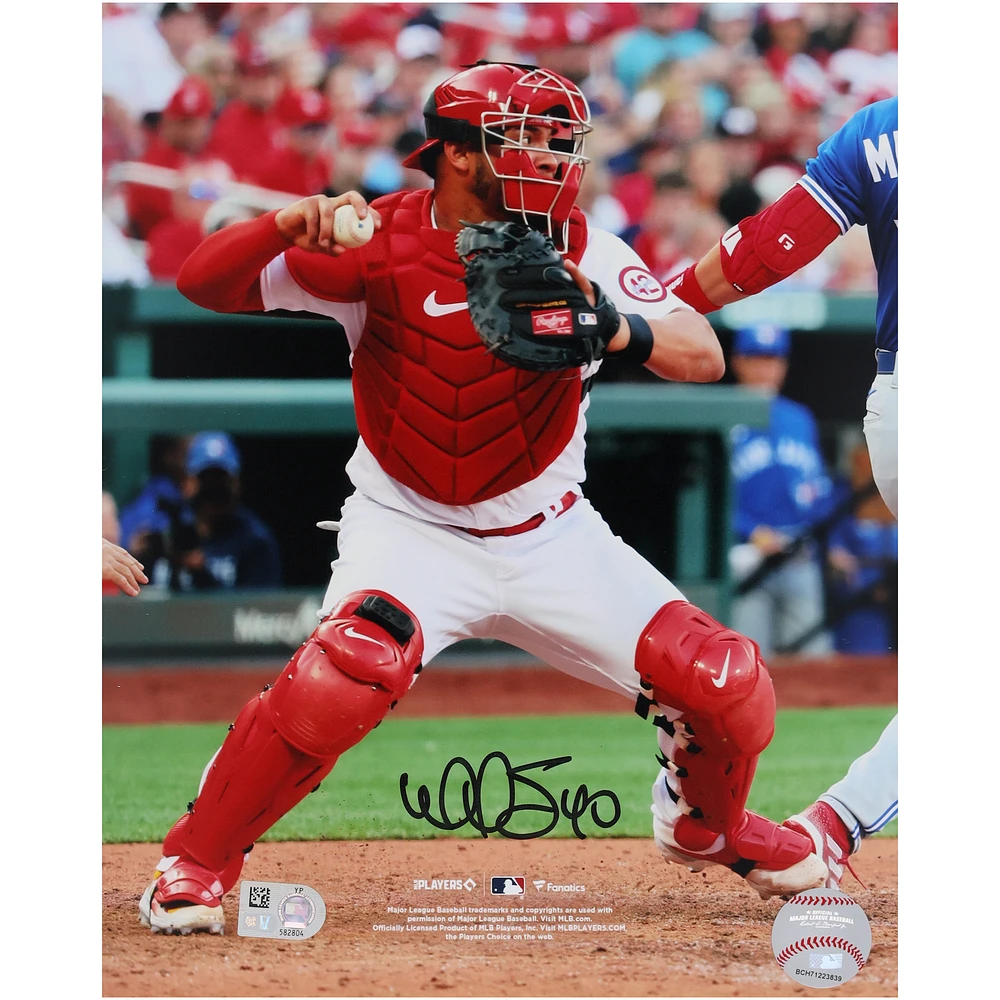 Willson Contreras St. Louis Cardinals Autographed 8" x 10" Catching Vertical Photograph