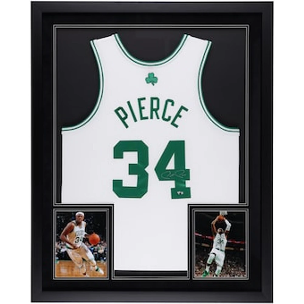 Paul Pierce Boston Celtics Autographed Deluxe Framed Mitchell & Ness 2007-08 White Authentic Jersey