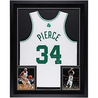Paul Pierce Boston Celtics Autographed Deluxe Framed Mitchell & Ness 2007-08 White Authentic Jersey