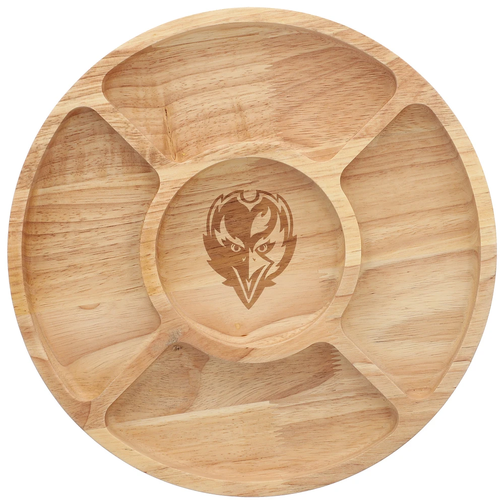 The Memory Company Baltimore Ravens Wood Chip & Dip Serving Tray