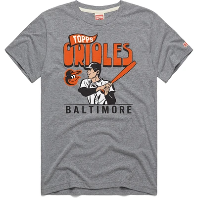 Men's Homage x Topps Gray Baltimore Orioles Tri-Blend T-Shirt