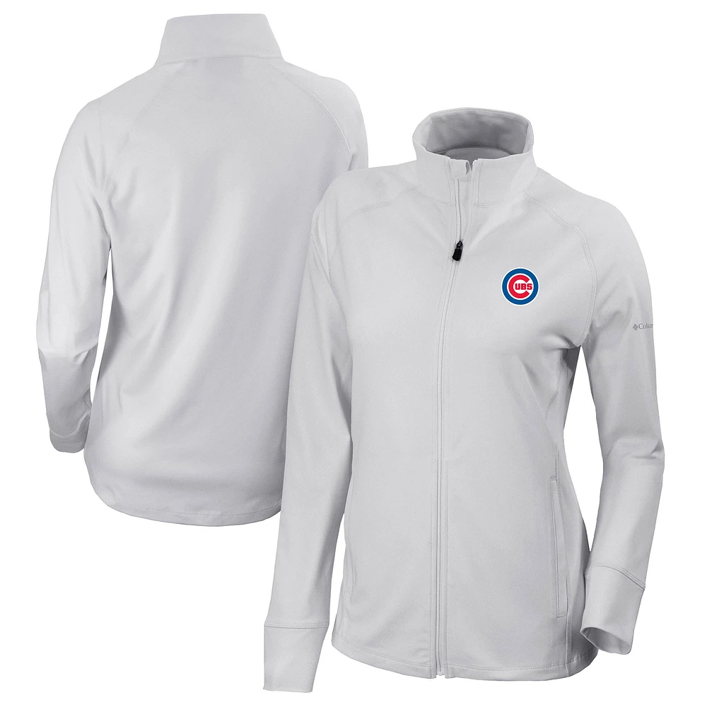 Women's Columbia White Chicago Cubs Omni-Wick Greenkeeper Full-Zip Jacket