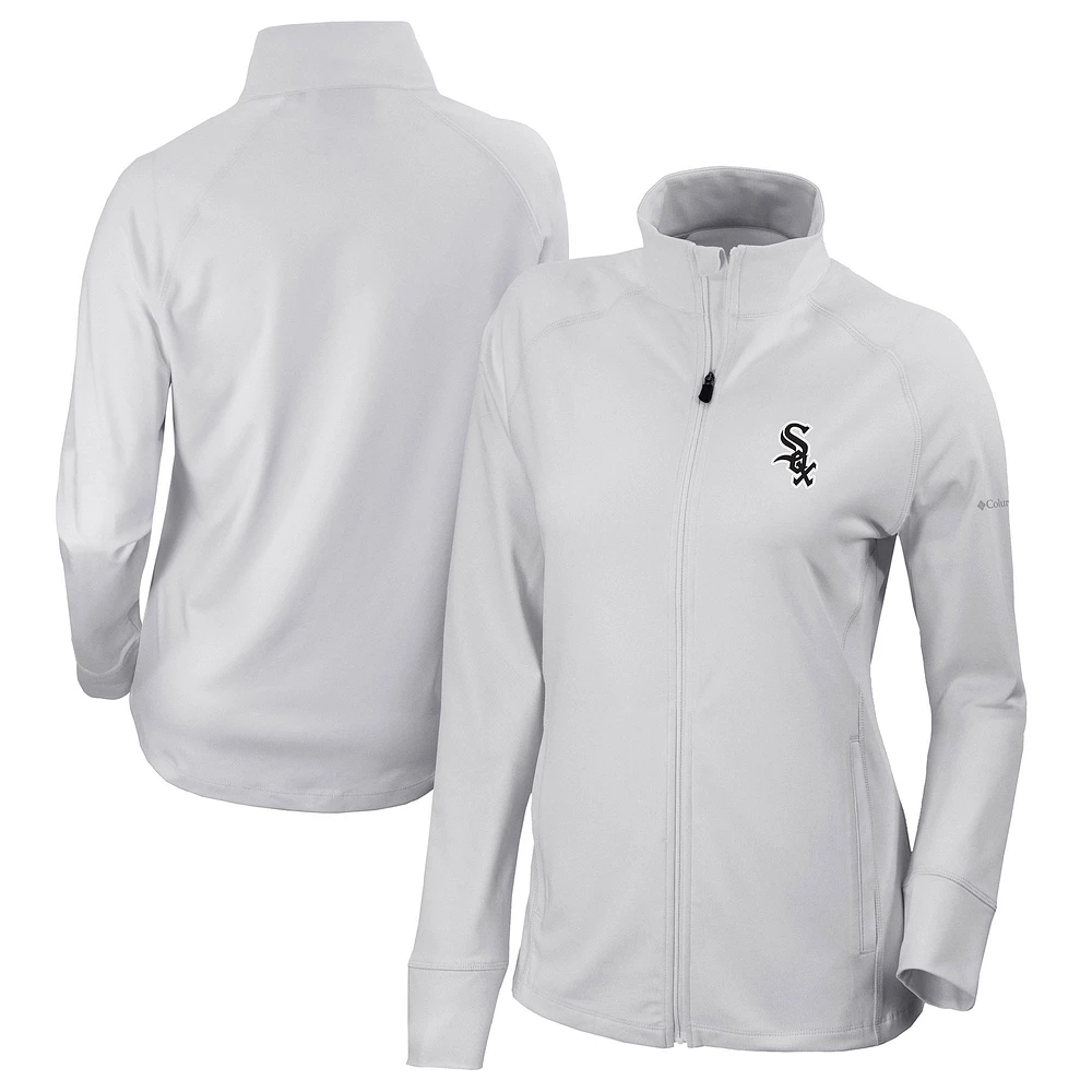 Women's Columbia White Chicago Sox Omni-Wick Greenkeeper Full-Zip Jacket