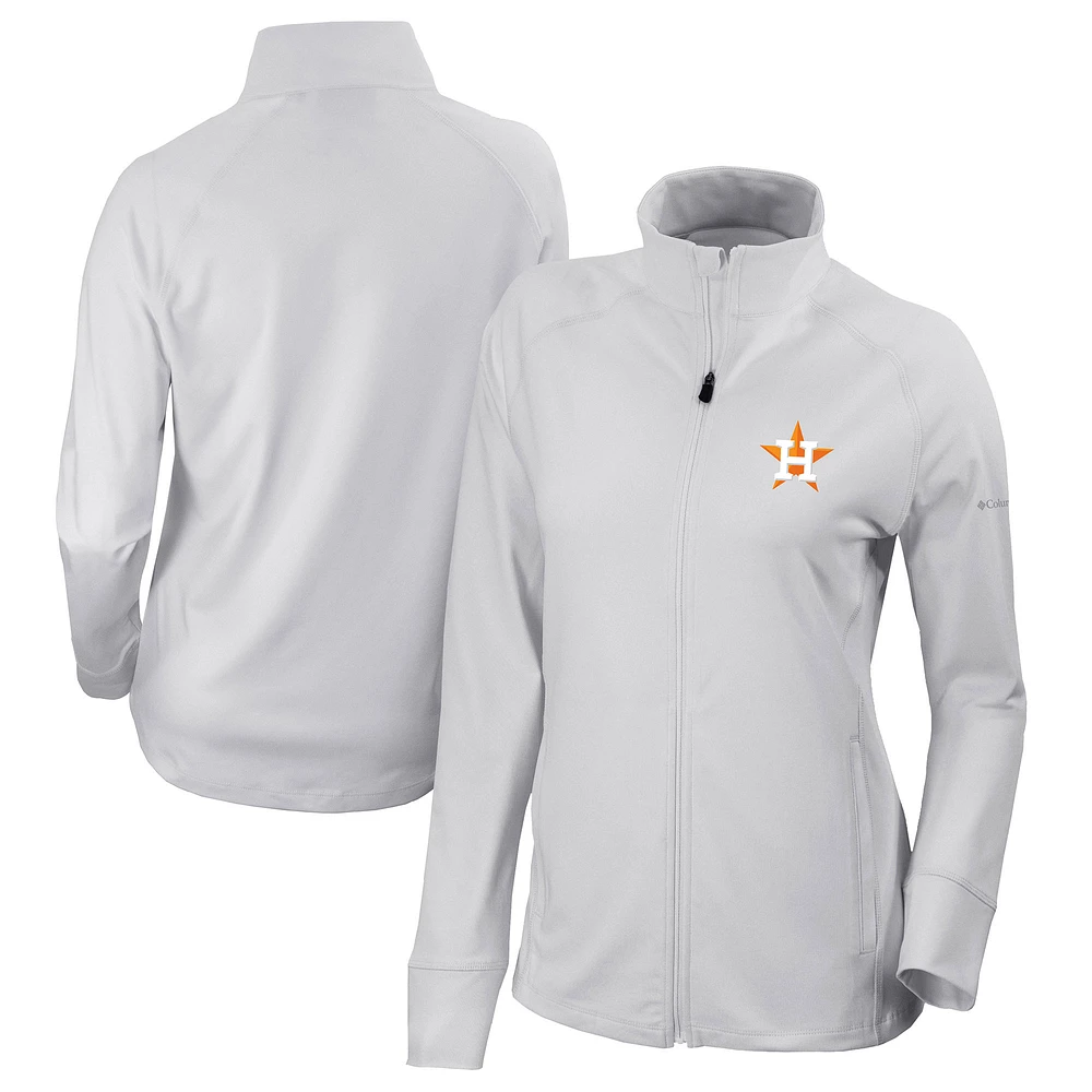 Women's Columbia White Houston Astros Omni-Wick Greenkeeper Full-Zip Jacket