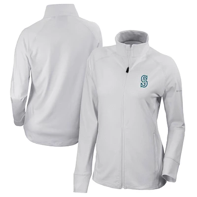 Women's Columbia White Seattle Mariners Omni-Wick Greenkeeper Full-Zip Jacket