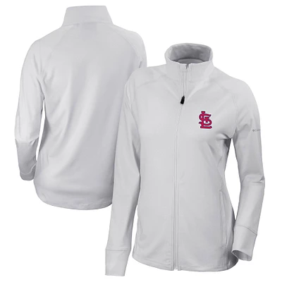 Women's Columbia  White St. Louis Cardinals Omni-Wick Greenkeeper Full-Zip Jacket