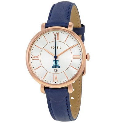 Women's Fossil Navy Hartwick College Hawks Jacqueline Leather Watch