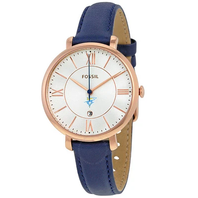 Women's Fossil Navy LIU Sharks Jacqueline Leather Watch