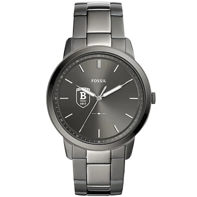 Men's Fossil Gray Bentley Falcons Minimalist Three-Hand Smoke Watch