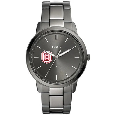 Men's Fossil Gray Bradley Braves Minimalist Three-Hand Smoke Watch