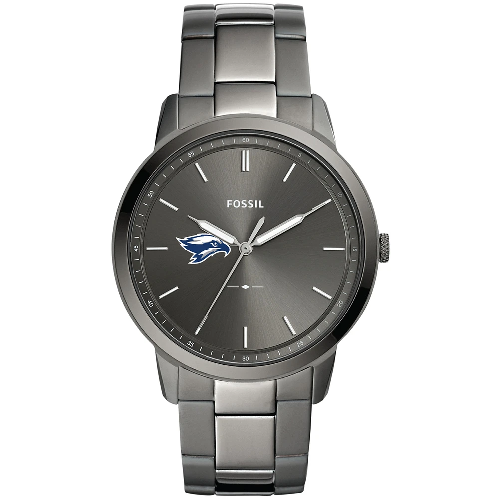 Men's Fossil Gray Broward Seahawks Minimalist Three-Hand Smoke Watch