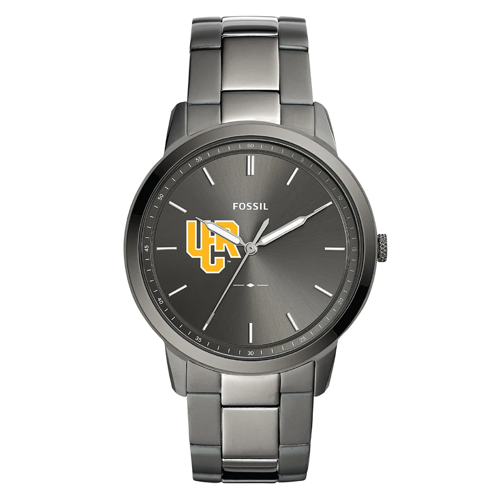Men's Fossil Gray UC Riverside Highlanders Minimalist Three-Hand Smoke Watch