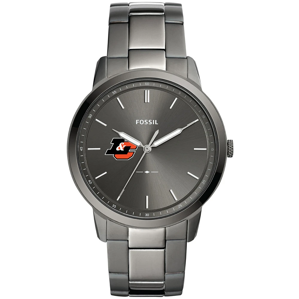 Men's Fossil Gray Lewis & Clark College Pioneers Minimalist Three-Hand Smoke Watch