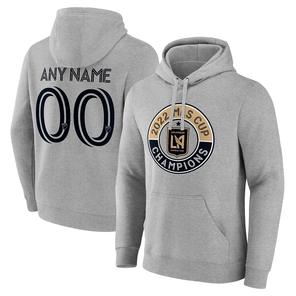 Men's Gray LAFC The Game Is Everything Personalized Any Name & Number Pullover Hoodie