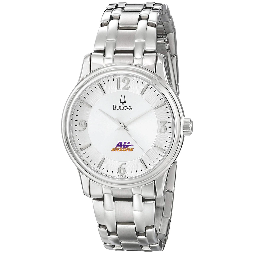 Men's Bulova Silver Alfred University Saxons Stainless Steel Quartz Watch