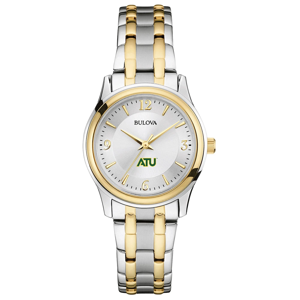 Women's Bulova Silver/Gold Arkansas Tech Wonder Boys Two-Tone Stainless Steel Watch
