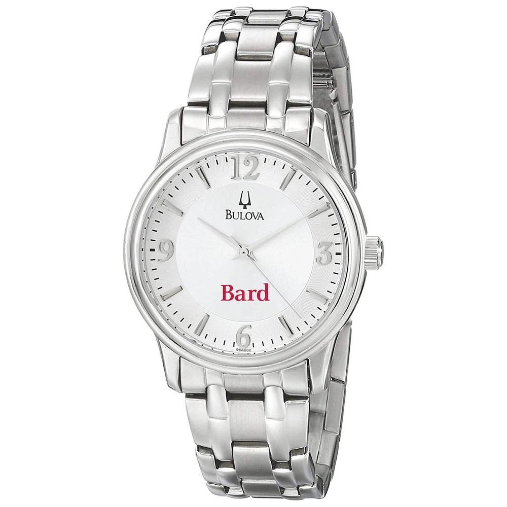 Men's Bulova Silver Bard College Raptors Stainless Steel Quartz Watch