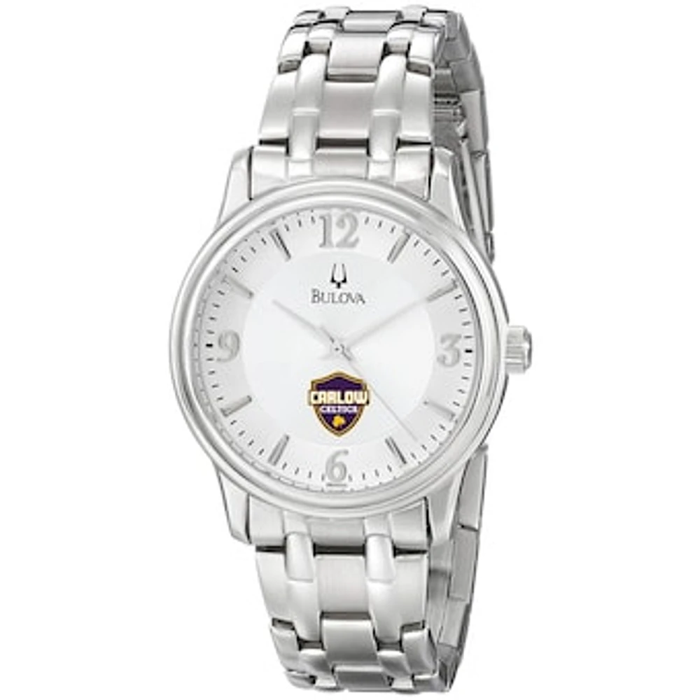 Men's Bulova Silver Carlow University Celtics Stainless Steel Quartz Watch