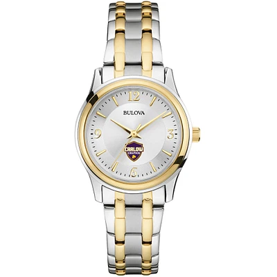 Women's Bulova Silver/Gold Carlow University Celtics Two-Tone Stainless Steel Watch