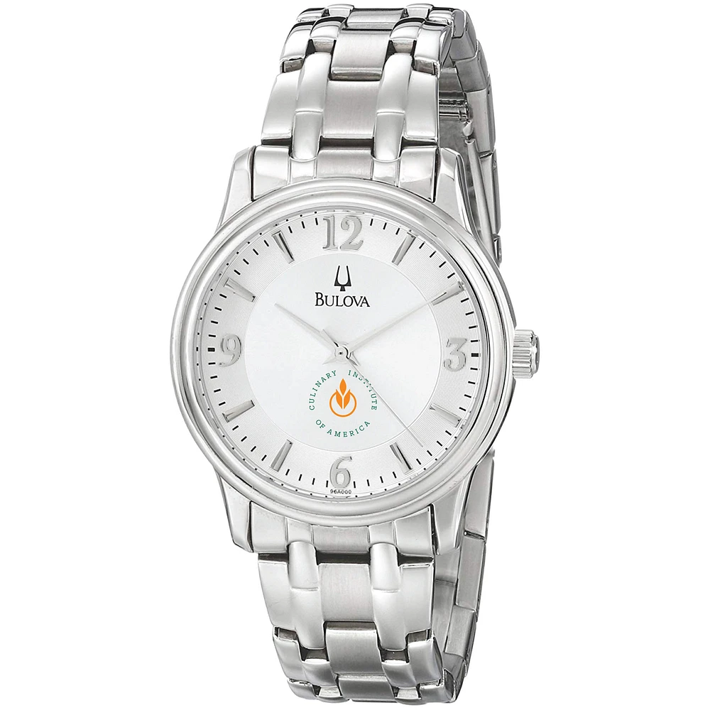 Men's Bulova Silver Culinary Institute of America Steels Stainless Steel Quartz Watch