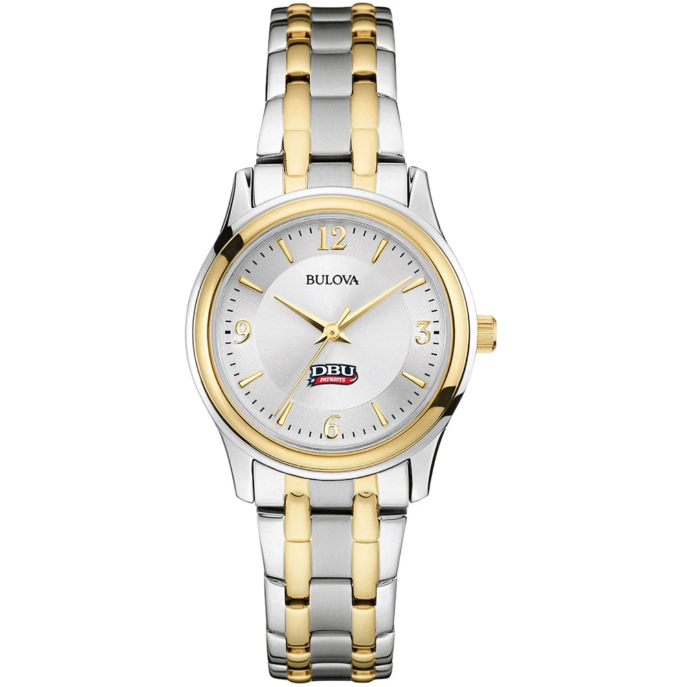 Women's Bulova Silver/Gold Dallas Baptist Patriots Two-Tone Stainless Steel Watch