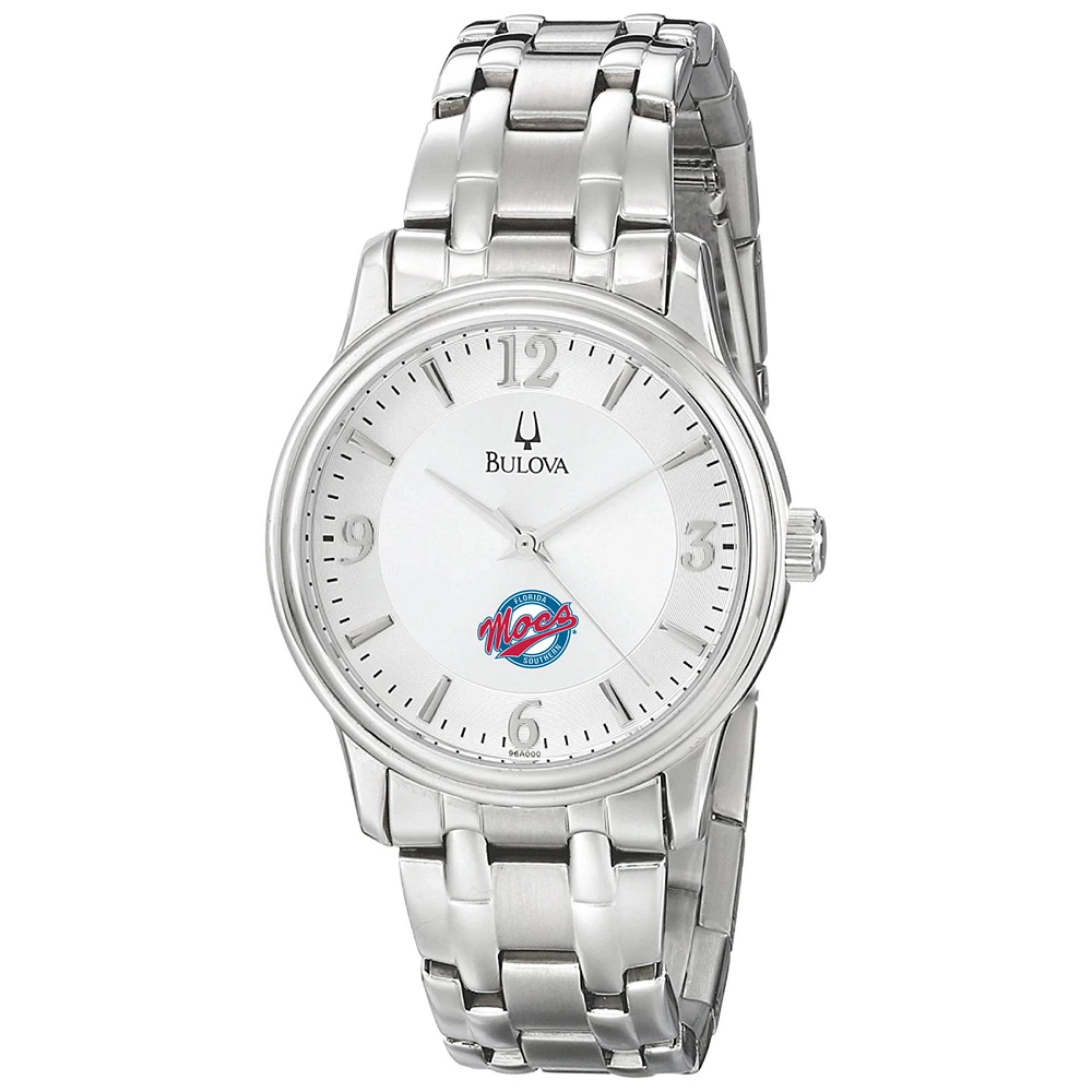 Men's Bulova Silver Florida Southern Mocs Stainless Steel Quartz Watch