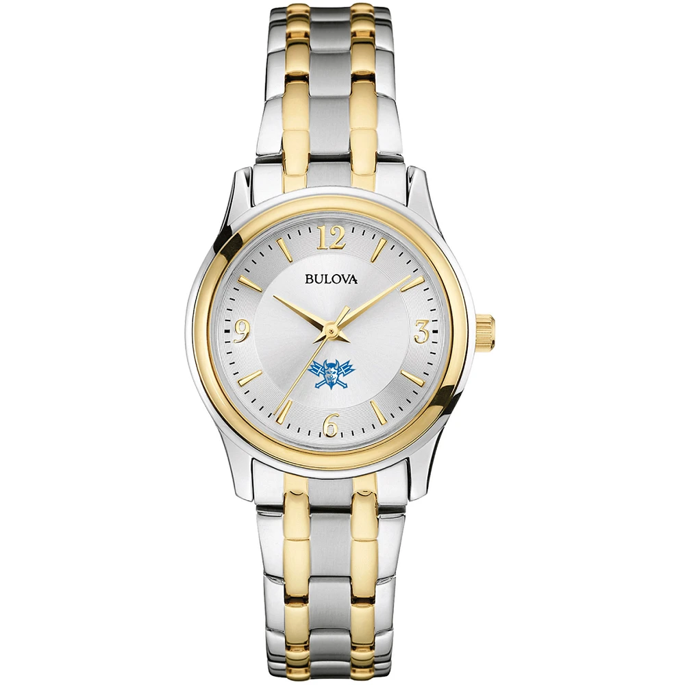 Women's Bulova Silver/Gold Lawrence Technological University Blue Devils Two-Tone Stainless Steel Watch