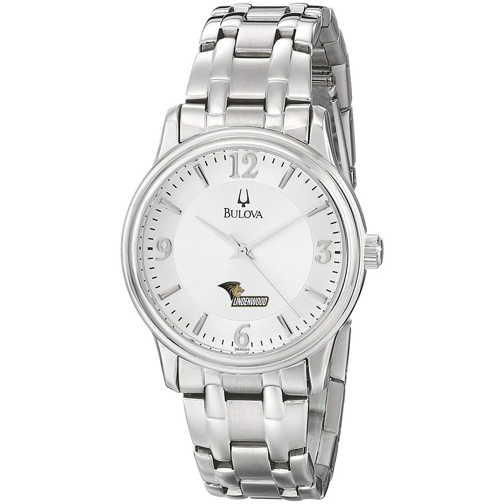 Men's Bulova Silver Lindenwood Lions Stainless Steel Quartz Watch