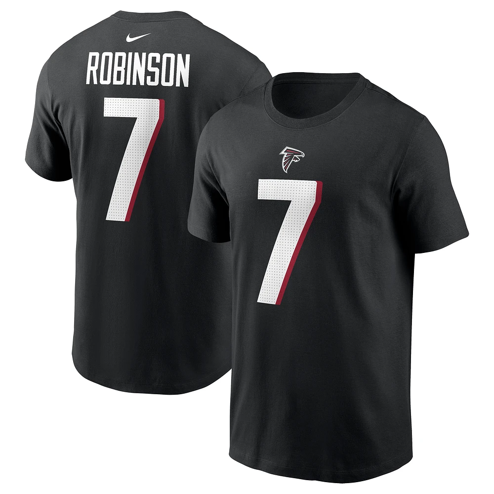 Men's Nike Bijan Robinson Black Atlanta Falcons Player Name & Number T-Shirt