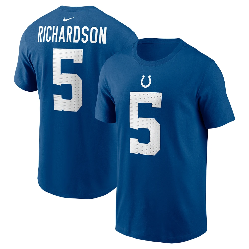 Men's Nike Anthony Richardson Royal Indianapolis Colts Player Name & Number T-Shirt