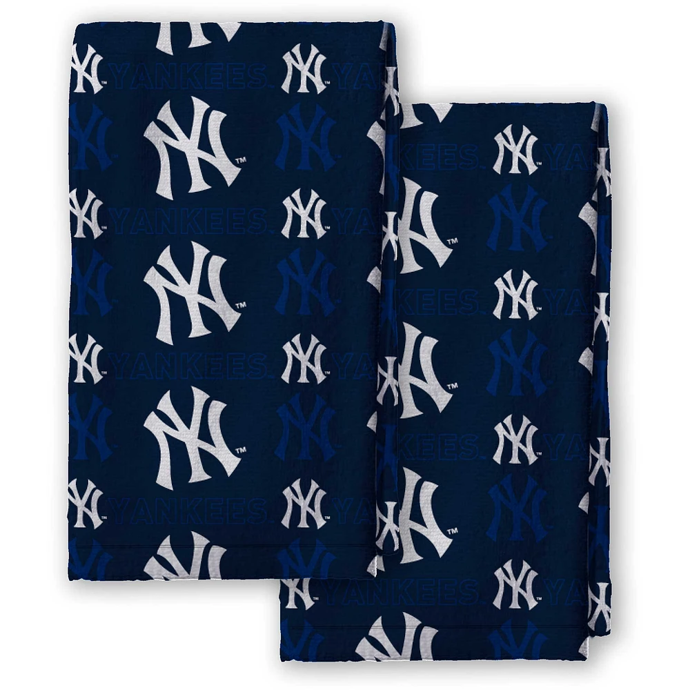 Pegasus New York Yankees 2-Pack Repeat Logo Dish Towel Set