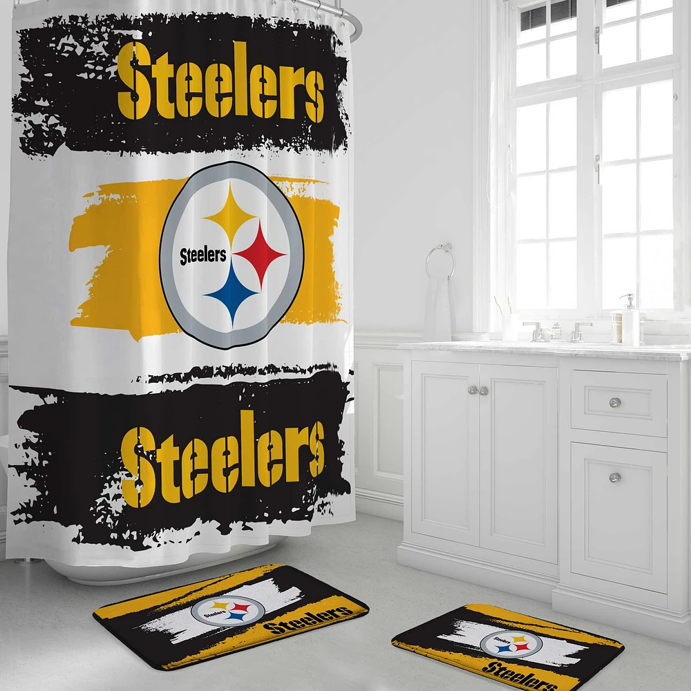 Pegasus Pittsburgh Steelers Shower Curtain & Bath Mat Set