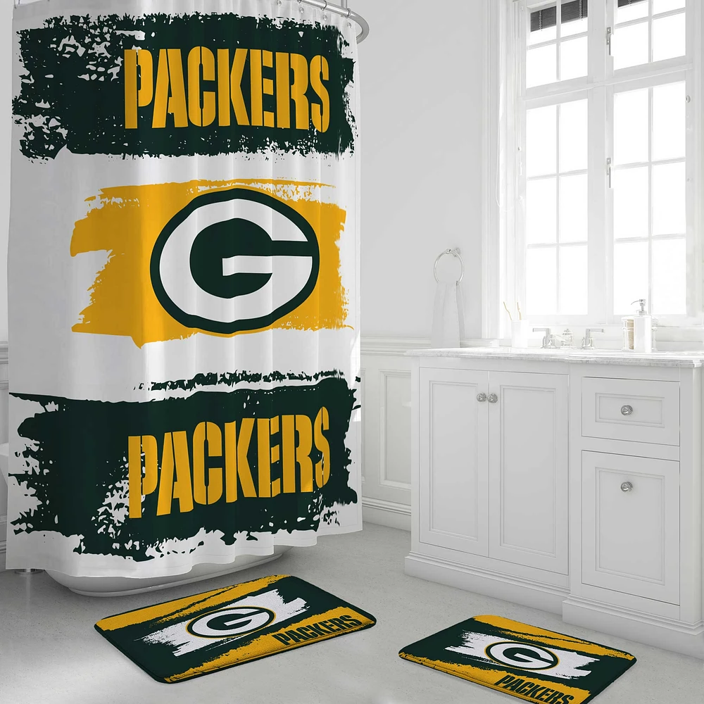 Pegasus Green Bay Packers Shower Curtain & Bath Mat Set