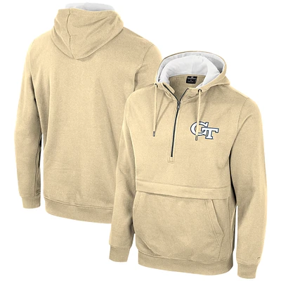 Men's Colosseum Gold Georgia Tech Yellow Jackets Team Half-Zip Pullover Hoodie