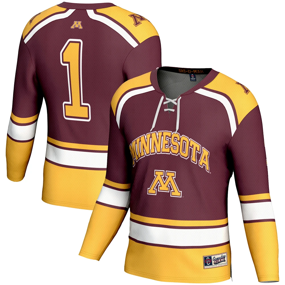 Youth GameDay Greats #1 Maroon Minnesota Golden Gophers Hockey Jersey