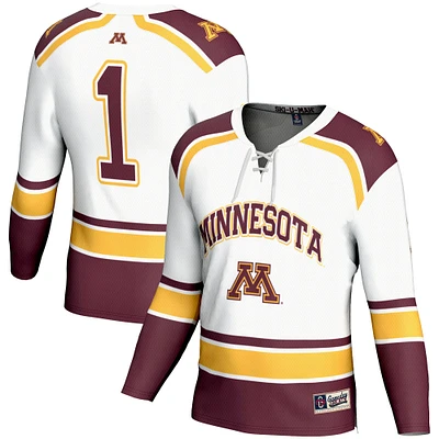 Youth GameDay Greats #1 White Minnesota Golden Gophers Hockey Jersey