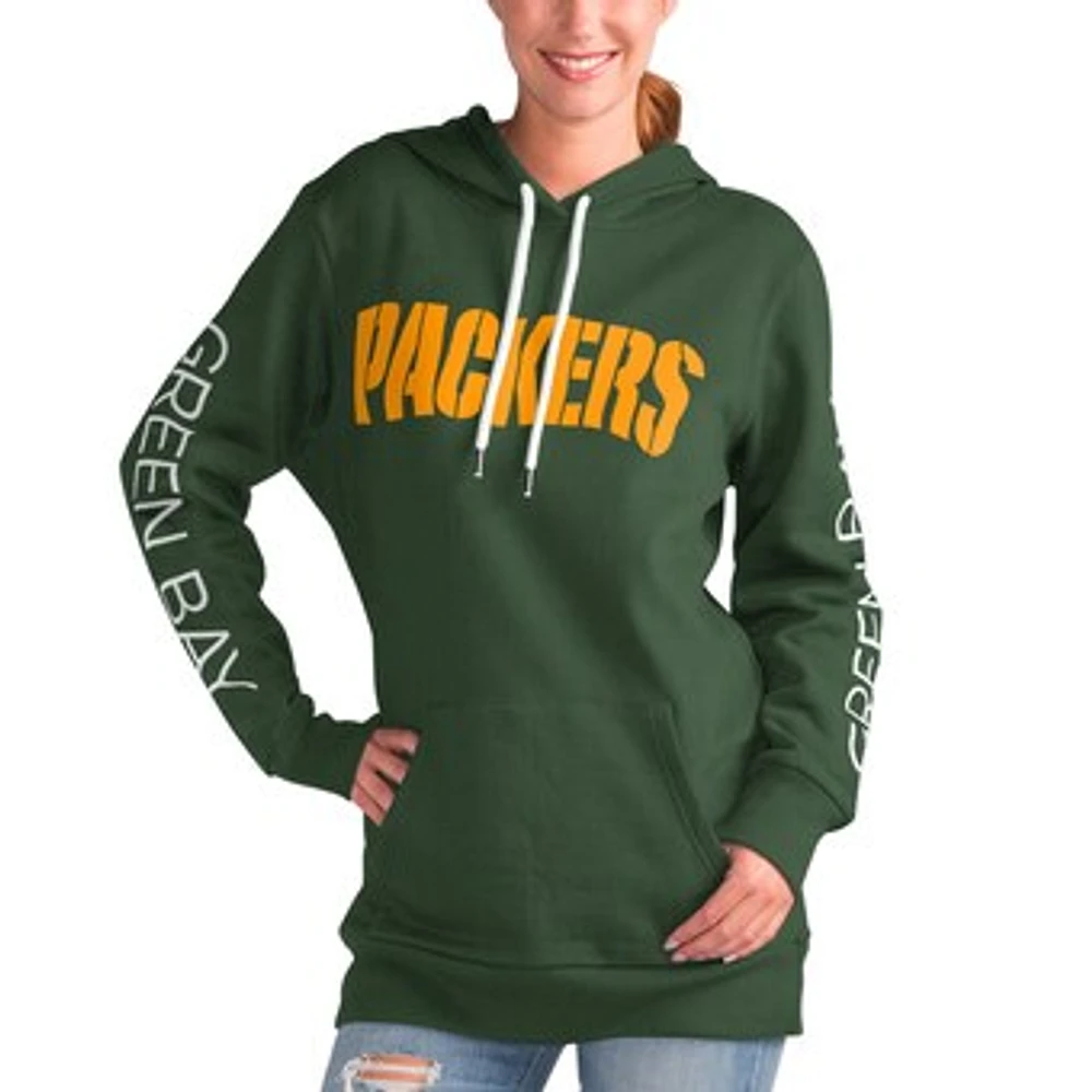 Women's G-III 4Her by Carl Banks Green Bay Packers Extra Inning Pullover Hoodie