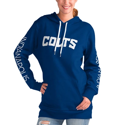 Women's G-III 4Her by Carl Banks Royal Indianapolis Colts Extra Inning Pullover Hoodie