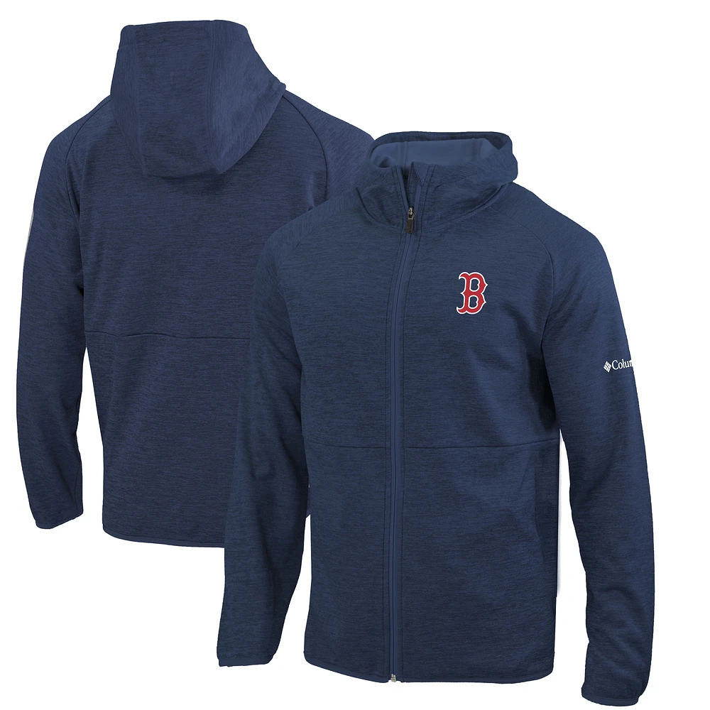 Men's Columbia Navy Boston Red Sox Omni-Wick It's Time Full-Zip Jacket
