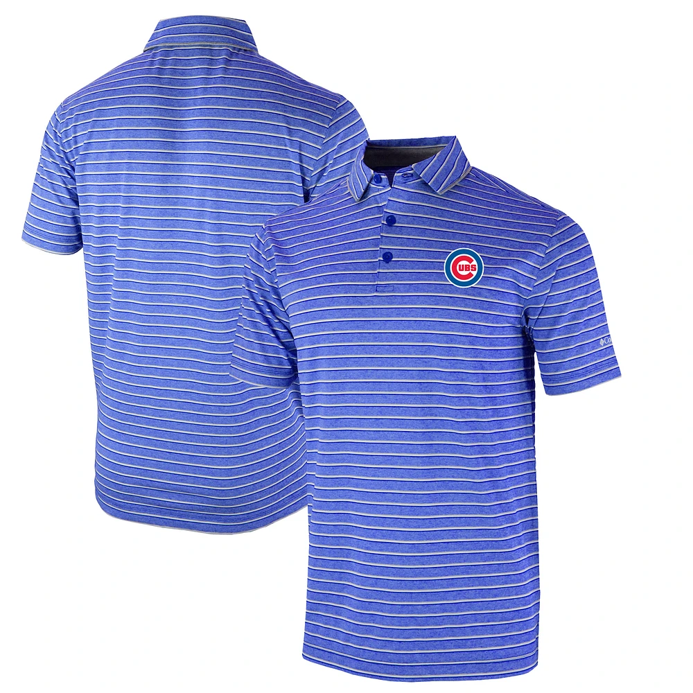 Men's Columbia Royal Chicago Cubs Omni-Wick Post Round Polo