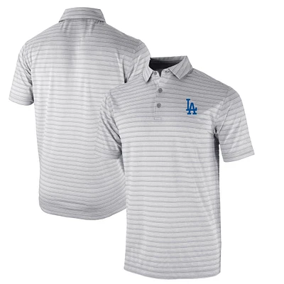 Men's Columbia Gray Los Angeles Dodgers Omni-Wick Post Round Polo