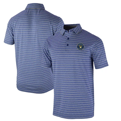 Men's Columbia Navy Milwaukee Brewers Omni-Wick Post Round Polo